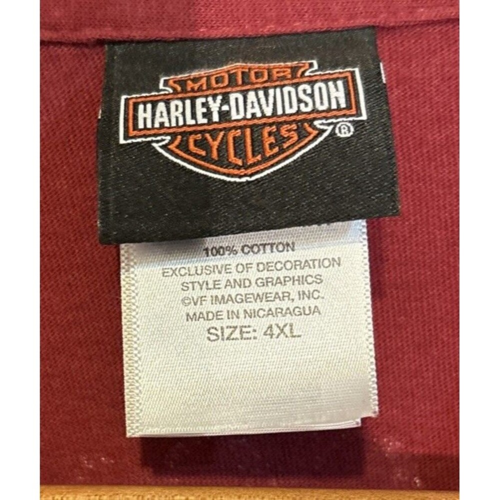 Harley Davidson Red Pocket T-Shirt Men’s 4XL Oconomowoc, Wisconsin HD - Picture 3 of 16
